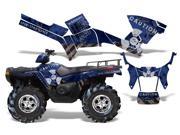 2005 2010 Polaris Sportsman 500^^05 10 Sportsman 800 AMRRACING MX Graphics Decal Kit Meltdown Silver Blue