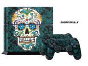 Sony PS4 PlayStation 4 Console Skin plus 2 Controller Skins Sugar Skully