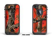 Designer Decal for iPhone 5 5s LifeProof Case Fire Camo
