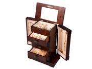 Jewelry Cabinet Wood Armoire Box Storage Chest Stand Organizer Necklace New