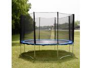 14 FT Trampoline Combo Bounce Jump Safety Enclosure Net with Spring Pad Round