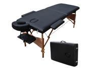 84 L Portable Massage Table Facial SPA Bed Tattoo w Free Carry Case Black
