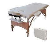 84 L Portable Massage Table Facial SPA Bed Tattoo w Free Carry Case White
