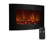 XL Large 1500W Adjustable Electric Wall Mount Fireplace Heater W Remote 35