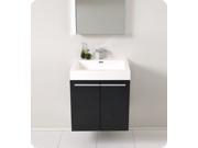 Fresca Alto 23 Black Modern Bathroom Vanity with Medicine Cabinet