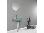 Fresca Netto Modern Glass Bathroom Vanity w Wavy Edge Vessel Sink