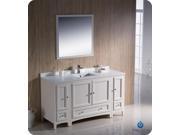 Fresca Oxford 60 Antique White Traditional Bathroom Vanity w 2 Side Cabinets