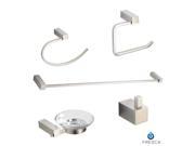 Fresca FAC0400BN Ottimo 5 Piece Bathroom Accessory Set Brushed Nickel