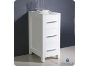 Fresca Torino 12 White Bathroom Linen Side Cabinet
