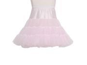 Girls Size 10 Pink Tea Length Bouffant Nylon Soft Petticoat Half Slip