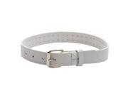 White 2 Row Studded Genuine Leather Fashion Belt Girls M 23 26 in