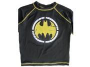 Batman Little Boys Black Stretchy Printed Swim Wear T Shirt 7