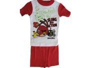 Angry Birds Little Boys White Red Sling into Action Sleepwear Set 6