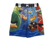 Angry Birds Little Boys Navy Blue Character Printed Swim Wear Shorts 4T