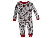 Power Rangers Little Boys White Red Character Print All Over 2 Pc Pajama Set 4