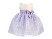 Lito Little Girls Lilac Poly Silk Embroidered Organza Easter Dress 6
