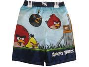Angry Birds Little Boys Sky Navy Blue Cartoon Character Swim Wear Shorts 4T