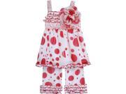 Isobella Chloe Baby Girls Red Polka Dot Carnival Twist Pant Outfit Set 18M