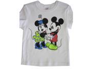 Disney Big Girls White Mickey Minnie Mouse Graphic Printed T Shirt 10 12