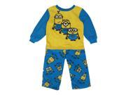 Minions Little Boys Yellow Blue Character Printed Pull On 2 Pc Pajama 4T