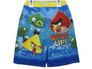 Angry Birds Little Boys Sky Blue Character Printed Swim Wear Shorts 4T