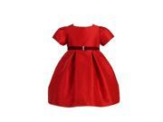 Angels Garment Toddler Girls Velvet Ribbon Brooch Red Christmas Dress 3T