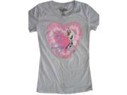 Disney Big Girls Light Gray Olaf Character Heart Image T Shirt 7 8