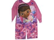 Disney Jr. Little Girls White Purple Doc McStuffins 2 Pc Pajama Set 6