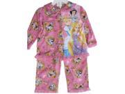 Disney Baby Girls Pink Princesses Images Print 2 Pc Pajama Set 24M