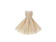 Little Girls Champagne Poly Dupioni Pearl Sash Special Occasion Dress 4