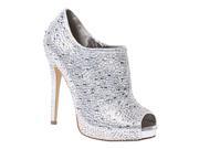 Sweetie s Shoes Silver Katherine Studded Glamour Pumps 10 Womens