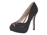 Sweetie s Shoes Black Open Toe Special Occasion Cinderella Pumps 10 Womens
