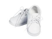 Angels Garment Boys White Leather Lace Up Closure Dress Shoes 4 Baby