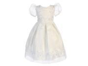 Angels Garment Little Girls White Organza Lace Trim Special Occasion Dress 5