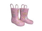 Pink Pony Toddler Girls Rain Boots 8