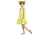 KidCuteTure Little Girls Sprite Yellow Eyelet Ruffle Summer Hayley Dress 2