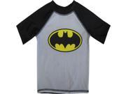 DC Comics Little Boys Black Grey Batman Logo Rash Guard Swimwear Shirt 2T