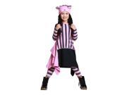 KidCuteTure Big Girls Rose Pink Striped Lindsay Fall Designer Dress 14
