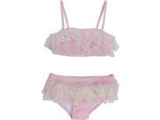 Isobella Chloe Little Girls Light Pink Wink Two Piece Bikini Swimsuit 3T