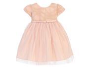 Sweet Kids Baby Girls Blush Pink Lace Detail Overlaid Easter Dress 24M