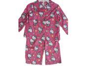 Hello Kitty Little Girls Pink Kitty Star Print 2 Pc Pajama Set 4T