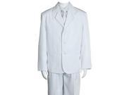 Sweet Kids Baby Boys White Jacket Shirt Zippered Tie Vest Pants Suit 12M
