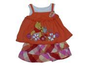 American Character Baby Girls Orange Winnie The Pooh Checker Skirt Set 18M