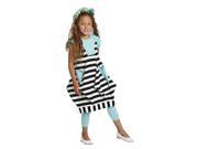 KidCuteTure Little Girls Black White Stripes Dora Designer Spring Dress 6