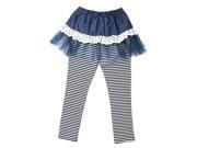 Richie House Little Girls Blue Multi Layered Skirt Striped Stretch Pants 2