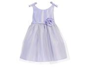 Sweet Kids Baby Girls Lilac Rosette Accent Flower Girl Dress 24M