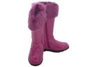 L Amour Fuchsia Quilted Patent Faux Fashion Boot Toddler Girl 9
