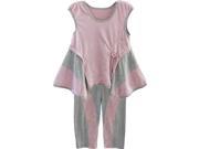Isobella Chloe Big Girls Light Pink Janelle Two Piece Pant Outfit Set 8
