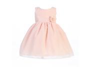 Lito Little Girls Peach Cotton Burnout Special Occasion Easter Dress 3T