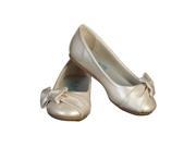 Lito Big Girls Ivory Bow June Special Occasion Dress Shoes 4 Kids